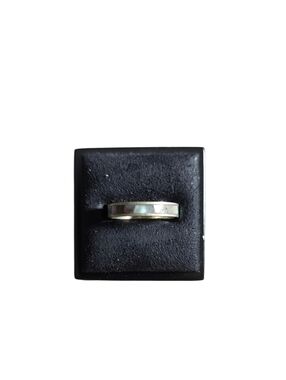 Size 5.5 Vintage Alpaca Sterling Mother-of-Pearl Inlay Band